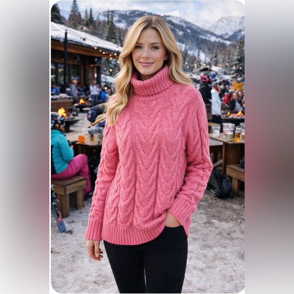 Romantic Preppy Cozy Chic Apres Ski Sweater